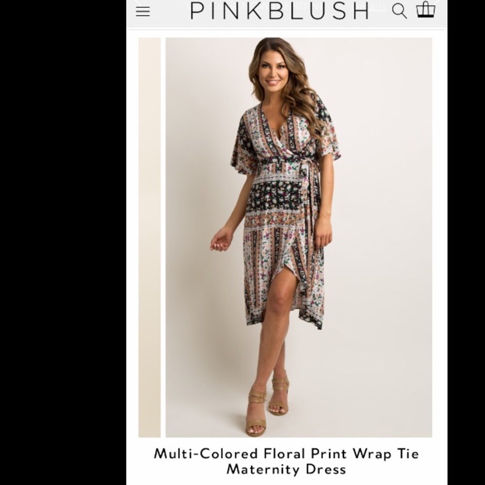 Pink blush wrap dress